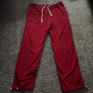 Red Sweatpants and Joggers with Relaxed Fit and Drawstring